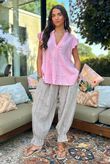 Agnes Cushion Cotton Cap Sleeve Top Candy?